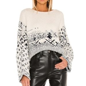 Free People Midnight Beach Pullover in Evening Ivory Combo